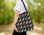 Retro Golden Retriever Dog Tote Bag | Vintage Lover Gift | Cute Pet Design Shopper | Dog Breed Carryall
