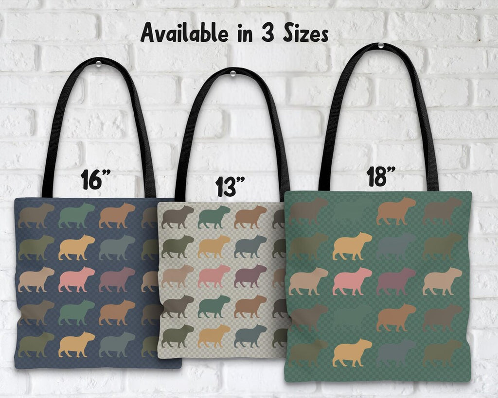 Retro Capybara Tote Bag – Vintage Cute Animal Lover Shoulder Bag – Reusable Everyday Carryall Nature Gift