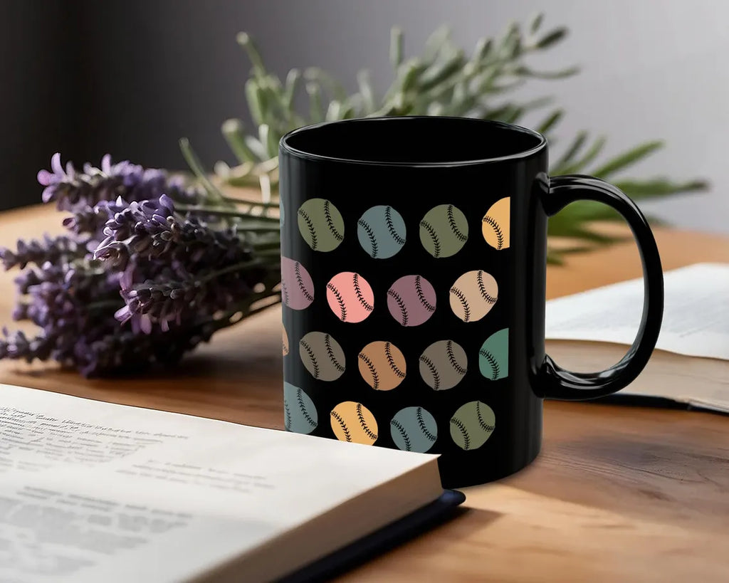 Retro Baseball Mug, Vintage Baseball Lover Coffee Cup, Classic Sports Enthusiast Gift, Baseball Player Mug, Unique Baseball Fan Gift Idea