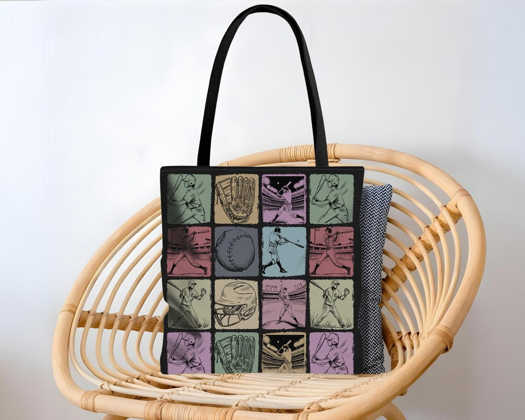 Baseball Lover Tote Bag – Sports Enthusiast Gift – Over the Shoulder Player Everyday Bag for Fans