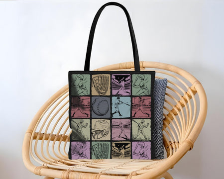 Baseball Lover Tote Bag – Sports Enthusiast Gift – Over the Shoulder Player Everyday Bag for Fans