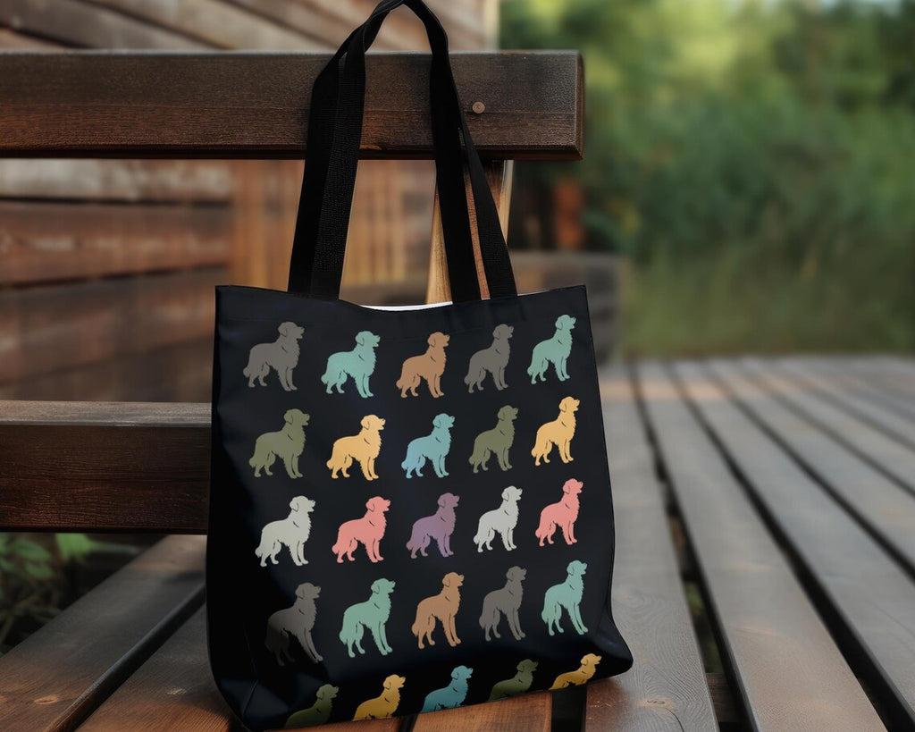 Retro Golden Retriever Dog Tote Bag | Vintage Lover Gift | Cute Pet Design Shopper | Dog Breed Carryall