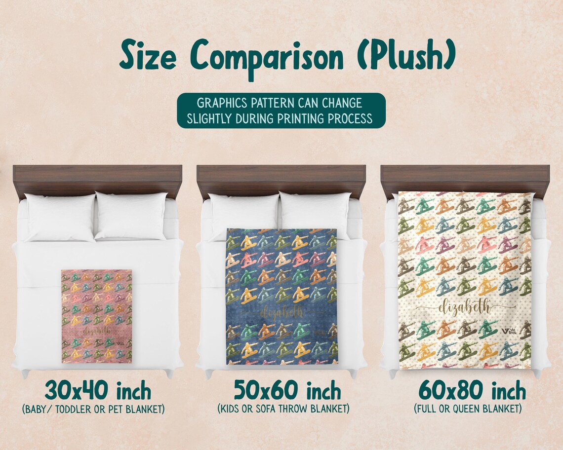 Custom Snowboarding Blanket Retro Personalized Name Winter Sports Throw - Snowboard Lover Gift Cozy Ski Lodge Decor