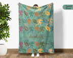 Custom Rugby Blanket Retro Personalized Name Rugby Lover Gift - Cozy Throw for Rugby Players - Rugby Team Decor Fan Blanket