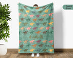 Personalized Horse Racing Blanket, Retro Custom Name Throw, Equestrian Lover Gift, Cozy Race Day Blanket, Sporty Decor for Racing Fans