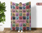 Custom Capybara Lover Blanket, Personalized Name Capybara Throw, Vintage Capybara Blanket, Retro Rodent Blanket, Cozy Capybara Gift