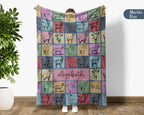 Custom Goat Lover Blanket | Personalized Name Retro Farm Animal Throw | Cozy Goat Graphic Gift | Unique Home Decor