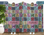 Custom Golden Retriever Dog Blanket | Personalized Name Throw Gift | Vintage Retro Fleece for Dog Lover