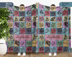 Custom Name Squirrel Blanket Gift, Personalized Chipmunk Throw, Funny Retro Nature Blanket & Mug Set, Unique Christmas Gift for Her Him