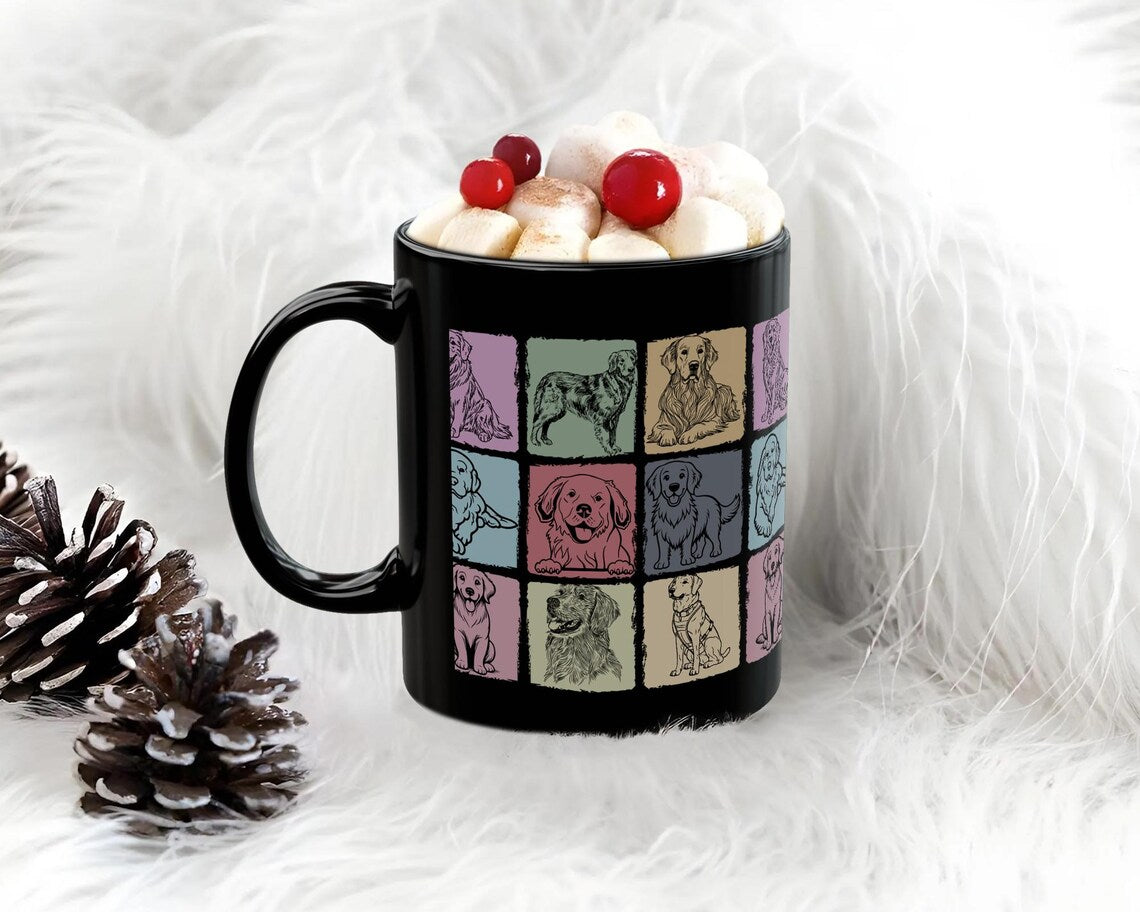 Golden Retriever Mug | Cute Coffee Cup | Dog Lover Gift | Retriever Owner Pet Present | Adorable Golden Dog Mug