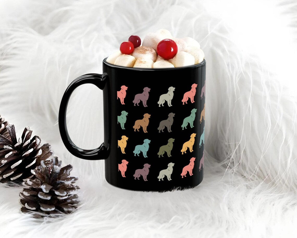 Retro Golden Retriever Mug | Cute Coffee Cup | Vintage Dog Lover Gift | Retriever Owner Pet Present | Golden Dog Mug