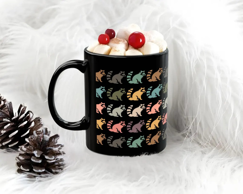 Retro Raccoon Lover Mug – Cute Raccoon Coffee Cup – Animal Enthusiast Gift Idea – Perfect for Wildlife Fans
