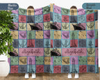 Custom Name Titanic Blanket - Personalized Vintage Throw Blanket Gift - Retro Graphic Ship Lover Custom Blankets