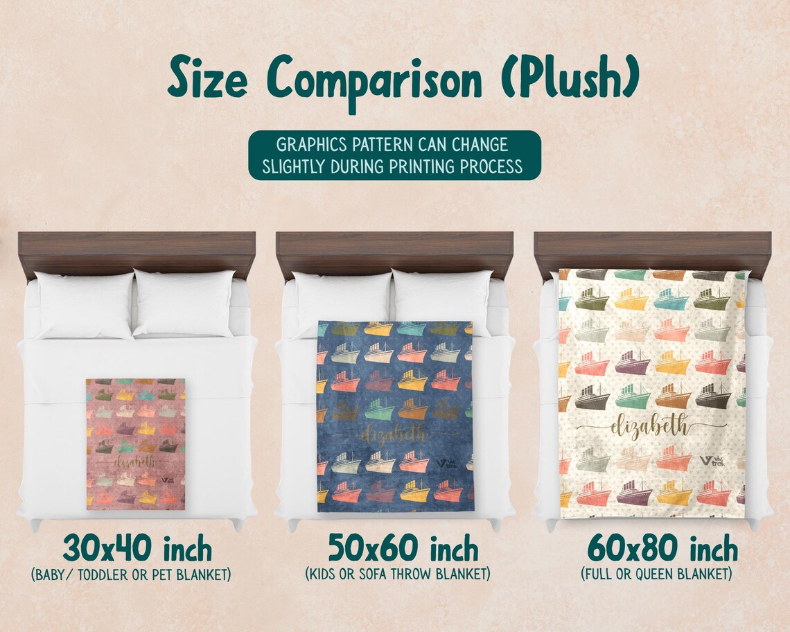 Custom Name Titanic Blanket - Personalized Vintage Throw Blanket Gift - Retro Graphic Ship Lover Custom Blankets