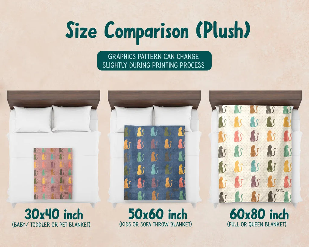 Retro Cat Gift Blanket Vintage Kitty Lover Throw - Cozy Cat Kitten Blanket Graphic Unique Pet Lover Blankets