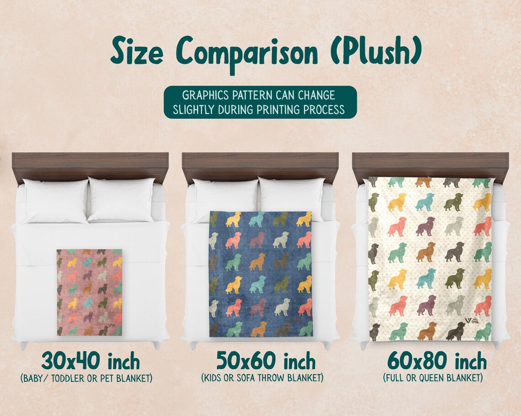 Golden Retriever Dog Gift Blanket | Vintage Lover Throw | Retro Fleece Blanket | Cozy Golden Graphic Pet Present