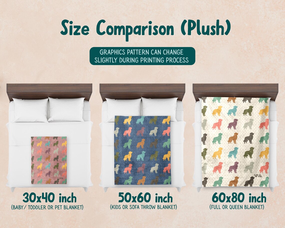 Golden Retriever Dog Gift Blanket | Vintage Lover Throw | Retro Fleece Blanket | Cozy Golden Graphic Pet Present