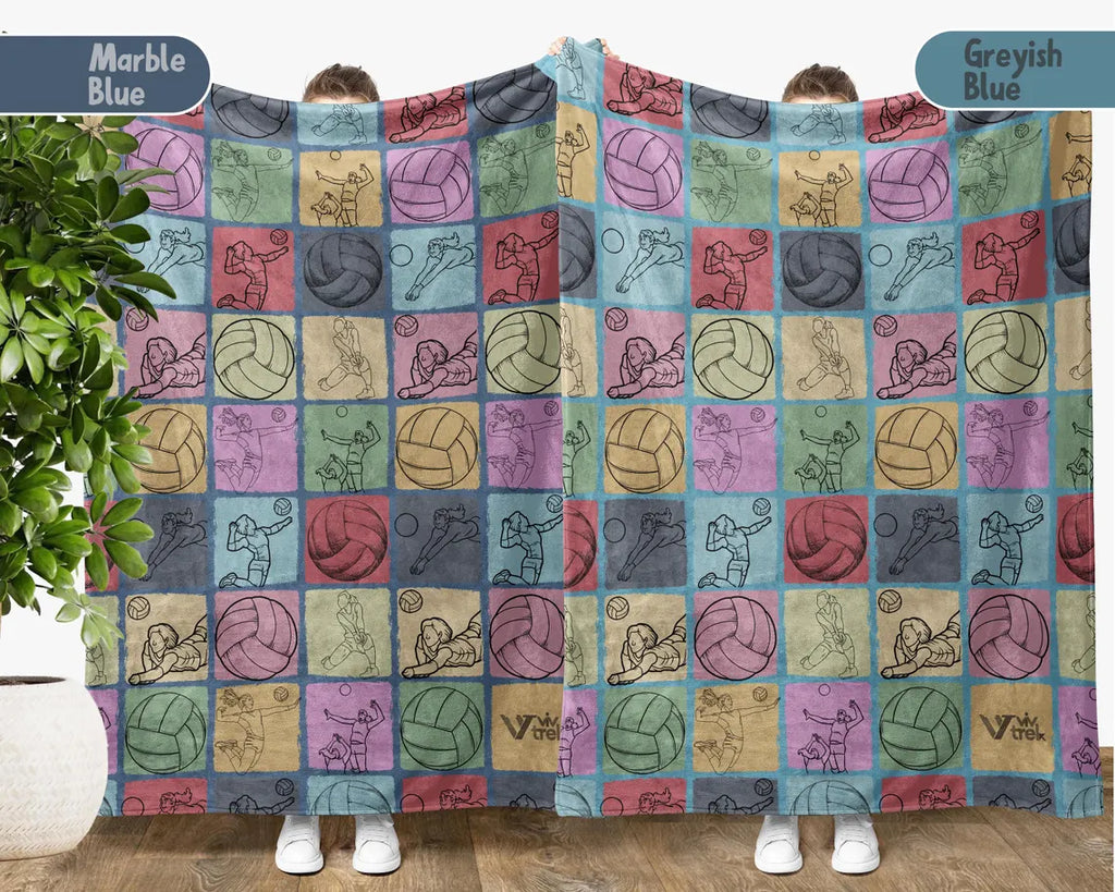 Volleyball Lover Blanket Gift, Vintage Volleyball Throw Blanket, Easily Distracted By Volleyball, Cozy Sports Blanket, Volleyball Fan Gift