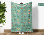 Bearded Dragon Gift Blanket | Vintage Bearded Dragon Lover Throw | Retro Reptile Blankets | Cozy Bearded Dragon Graphic | Pet Lover Gift