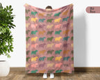Capybara Lover Blanket, Cute Capybara Throw, Capybara Owner Blanket Gift, Vintage Rodent Blanket, Cozy Capybara Blanket for Animal Fans