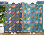 Bulldog Lover Blanket | Vintage English Bulldog Throw | Easily Distracted By Bulldog | Animal Lover Cozy Blankets | Retro Graphic Present