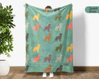 Golden Retriever Dog Gift Blanket | Vintage Lover Throw | Retro Fleece Blanket | Cozy Golden Graphic Pet Present