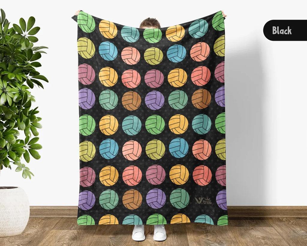 Volleyball Lover Blanket Gift, Vintage Volleyball Throw, Easily Distracted By Volleyball Blanket, Cozy Sports Blanket for Fans