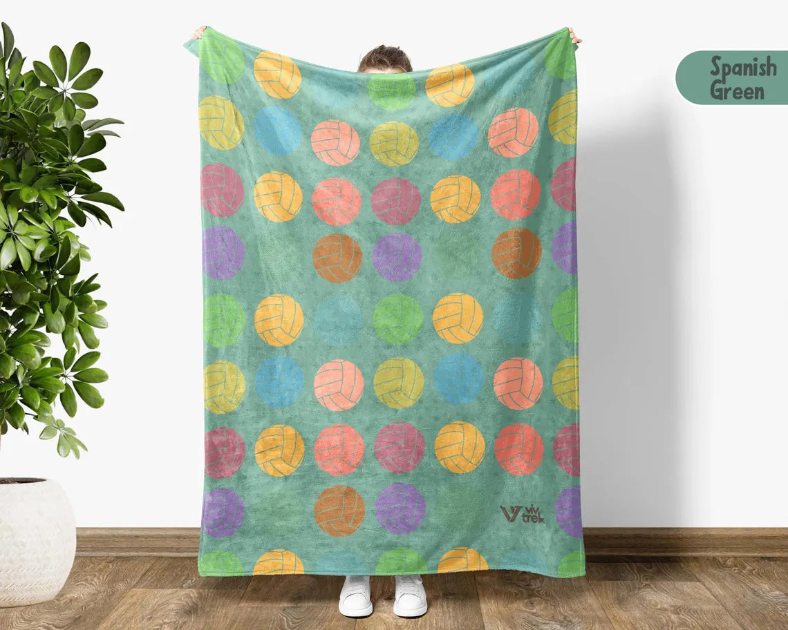 Volleyball Lover Blanket Gift, Vintage Volleyball Throw, Easily Distracted By Volleyball Blanket, Cozy Sports Blanket for Fans