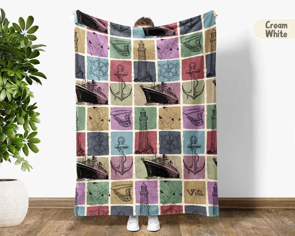 Vintage Titanic Blankets Throw Gift - Easily Distracted By Titanic Blanket - Ship Lover Gift Cozy Graphic Throw