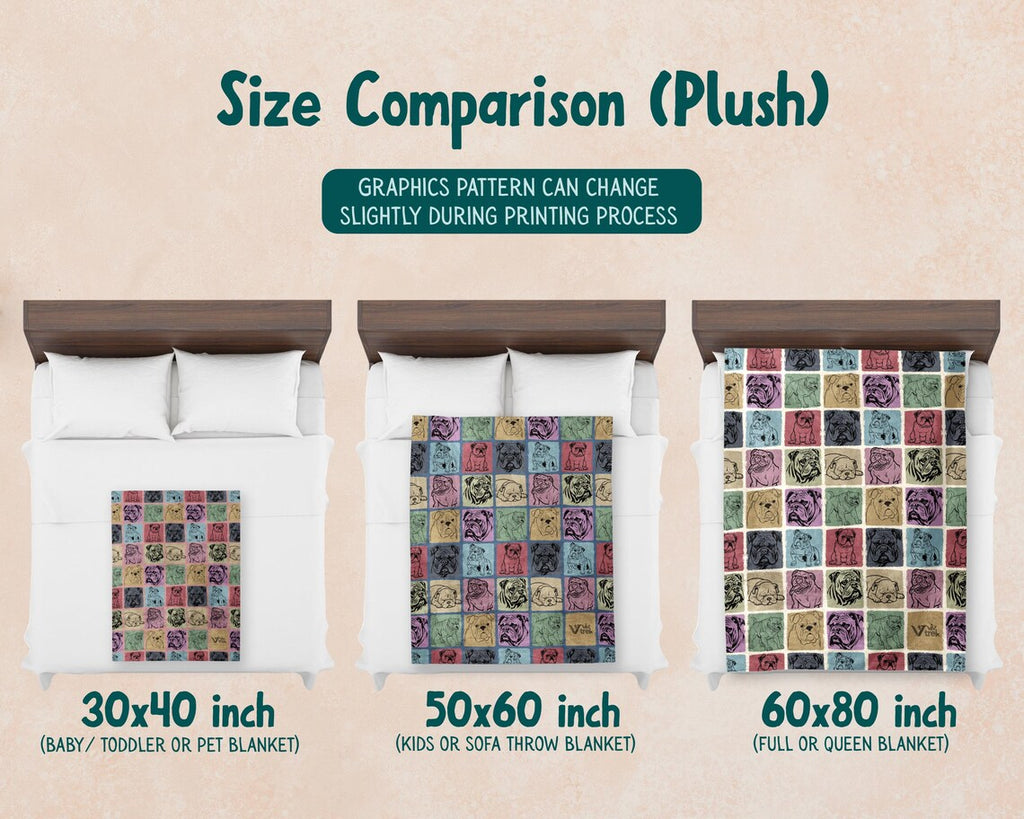 Vintage English Bulldog Throw Blanket Gift | Easily Distracted By Bulldog | Animal Lover Cozy Blankets | Graphic Throw