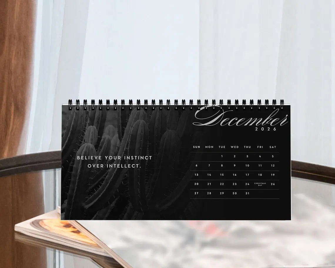 Minimal Motivational Quotes 2026 Desk Calendar | Inspirational Gift
