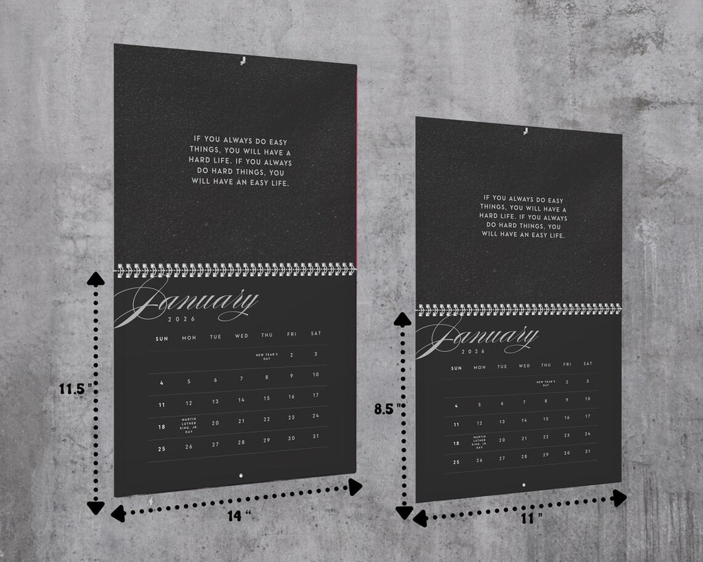 Minimal Motivational Quotes 2026 Wall Calendar | Inspirational Gift Women