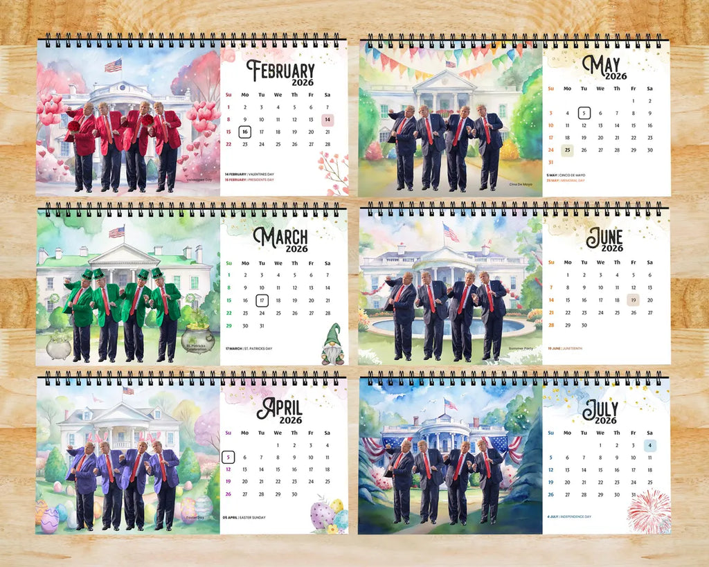 Trump 2025-2026 Academic Desk Calendar | Funny MAGA Gift for Office & School