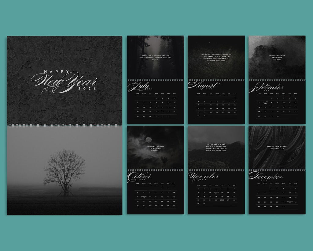 Minimal Motivational Quotes 2026 Wall Calendar | Inspirational Gift Women