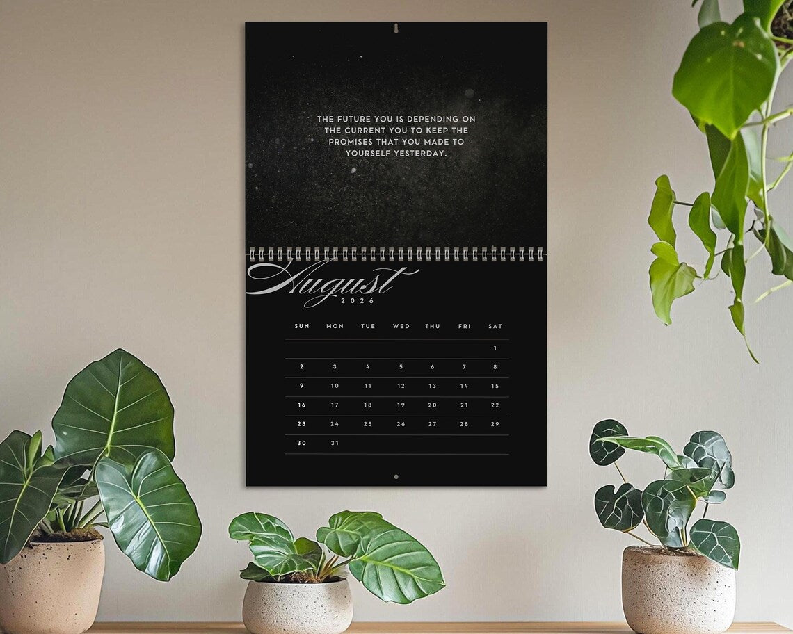 Minimal Motivational Quotes 2026 Wall Calendar | Inspirational Gift Women