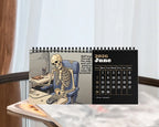 Funny 2026 Desk Calendar | Dark Humor Illustrated Office Gift for Coworkers