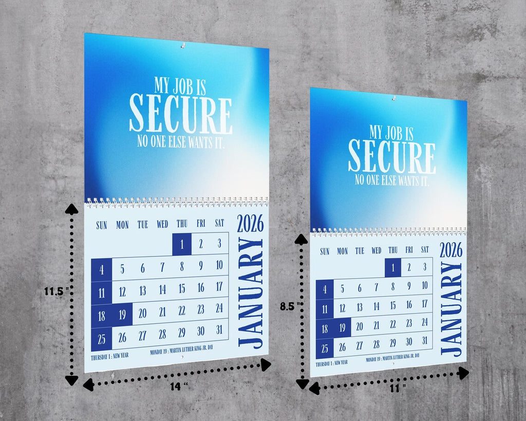 Office Sarcastic 2026 Wall Calendar | Minimalist Funny Coworker Gift