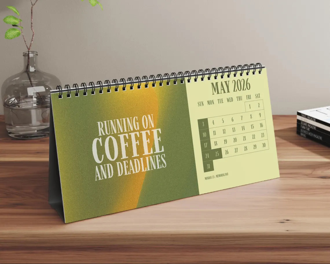 Office Sarcastic 2026 Desk Calendar | Funny Coworker Minimalist Gift