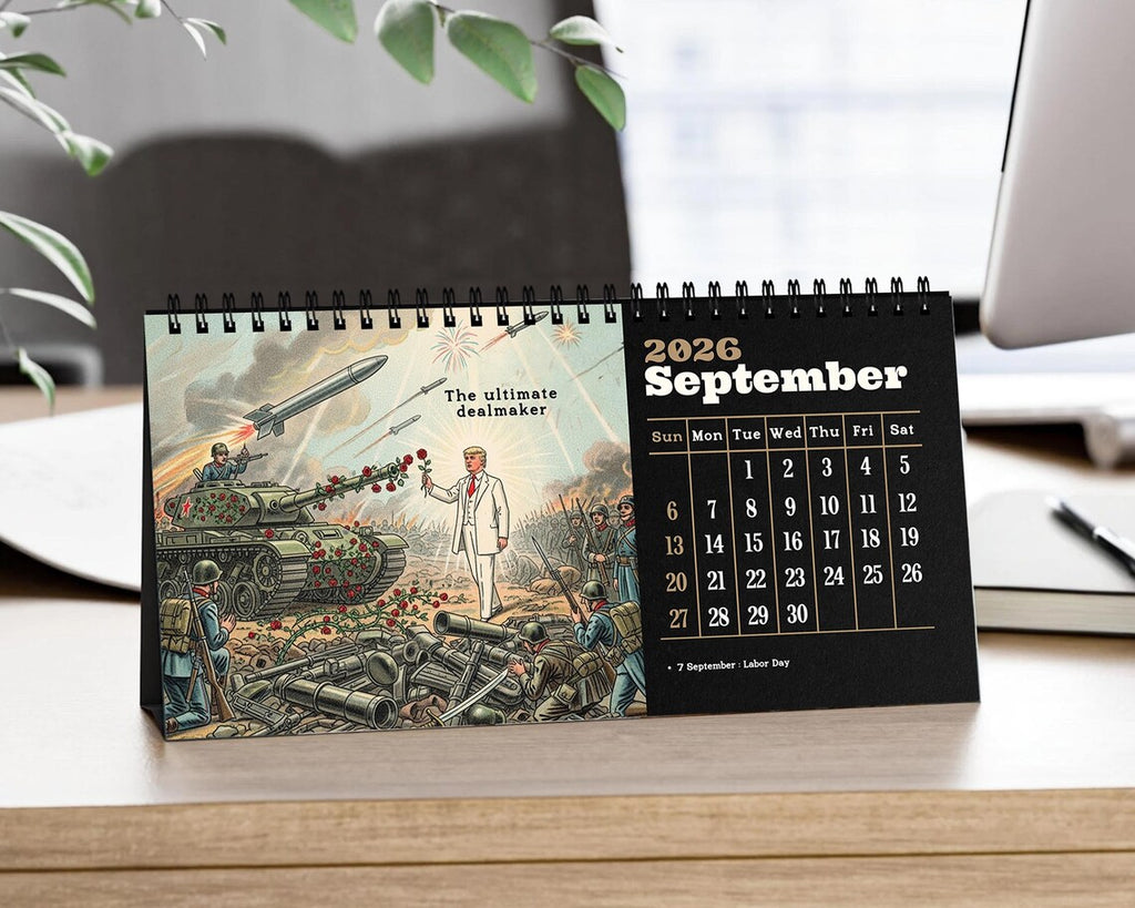Trump 2025-2026 Academic Desk Calendar | Funny MAGA Political Gift for Office
