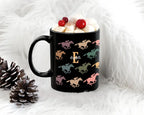 Custom Initial Name Horse Racing Mug – Retro Personalized Coffee Cup – Sporty Drinkware Gift for Fans
