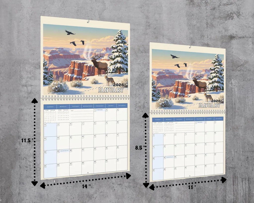 Grand Canyon 2026 Wall Calendar | National Park Art Nature Lover Gift