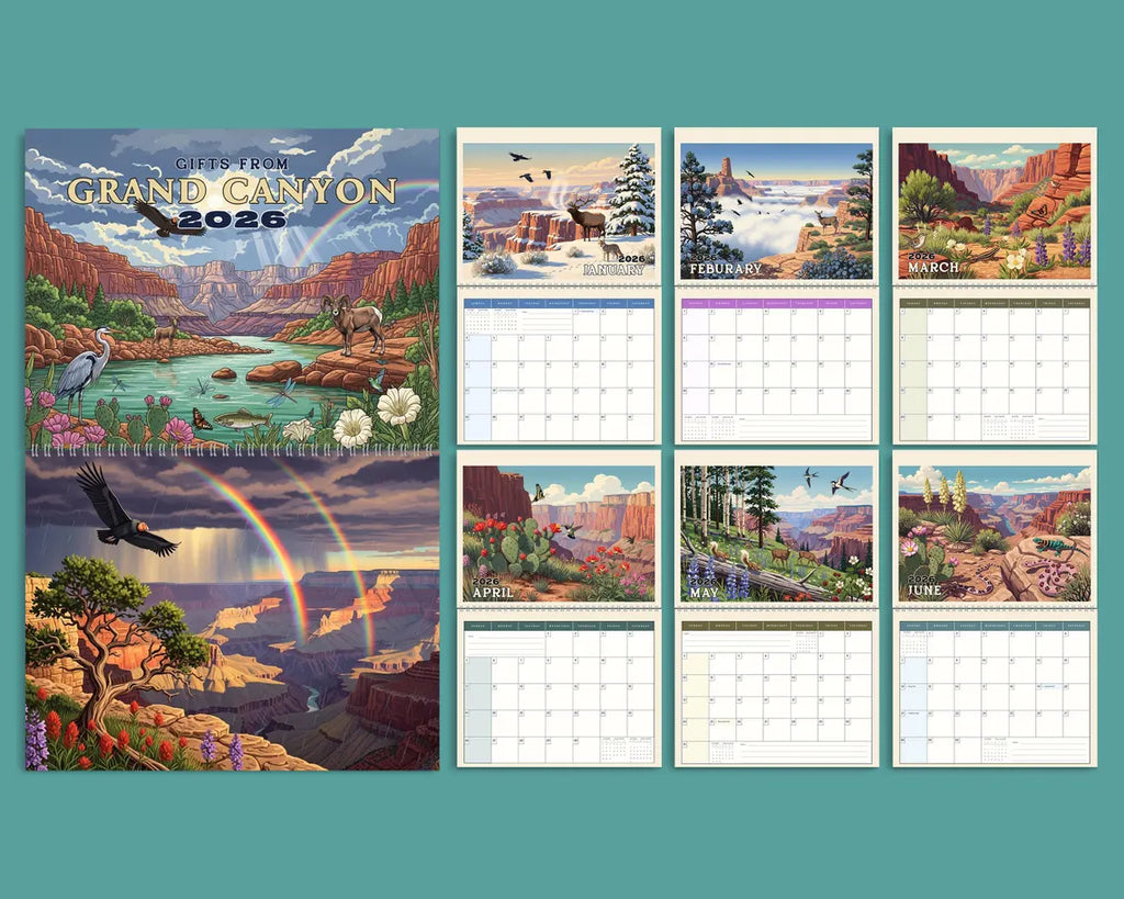 Grand Canyon 2026 Wall Calendar | National Park Art Nature Lover Gift