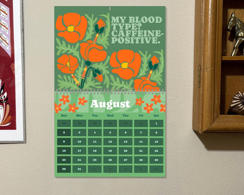 Sarcastic Nurse Calendar 2026 | Funny Floral Wall Planner Gift for Medical Staff