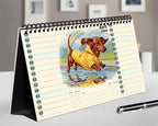 Dachshund Dog 2026 Desk Calendar | Sausage Dog Puppy Gift Her