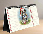 Cute Miniature Schnauzer Dog 2026 Desk Calendar, Office Gift for Dog Lovers