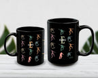 Personalized Retro Skateboarding Mug, Custom Initial Name Coffee Cup, Colorful Skater Gift for Him or Her, Unique Skateboarder Gift Idea