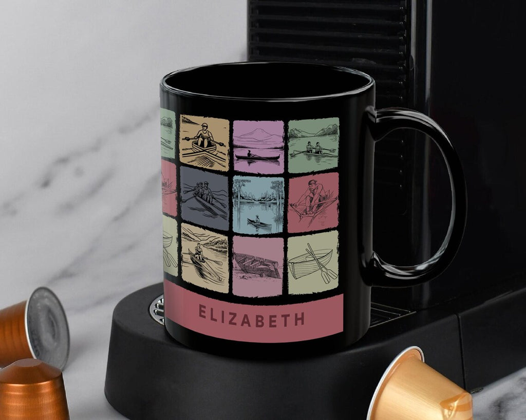 Personalized Rowing Mug, Custom Name Coffee Cup, Rowing Lover Gift, Sporty Drinkware, Cozy Rowing Enthusiast Mug, Custom Gift Idea