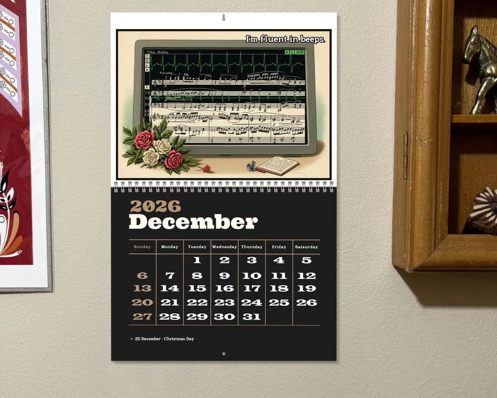 Nurse 2026 Wall Calendar | Funny Medical Planner RN Student Gift Her