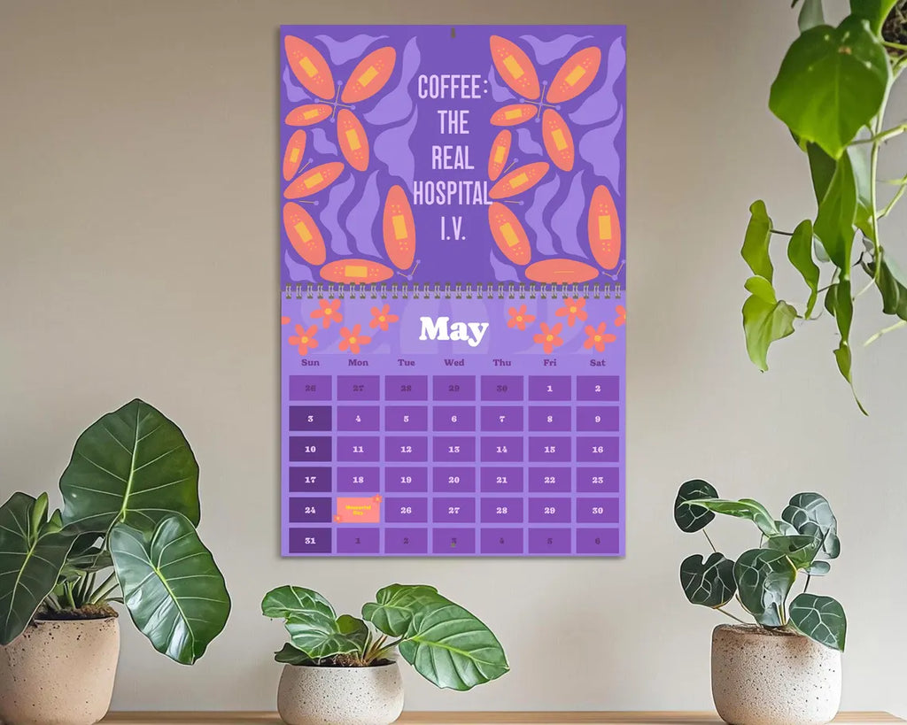 Sarcastic Nurse 2026 Wall Calendar | Funny Floral Snarky Monthly Planner