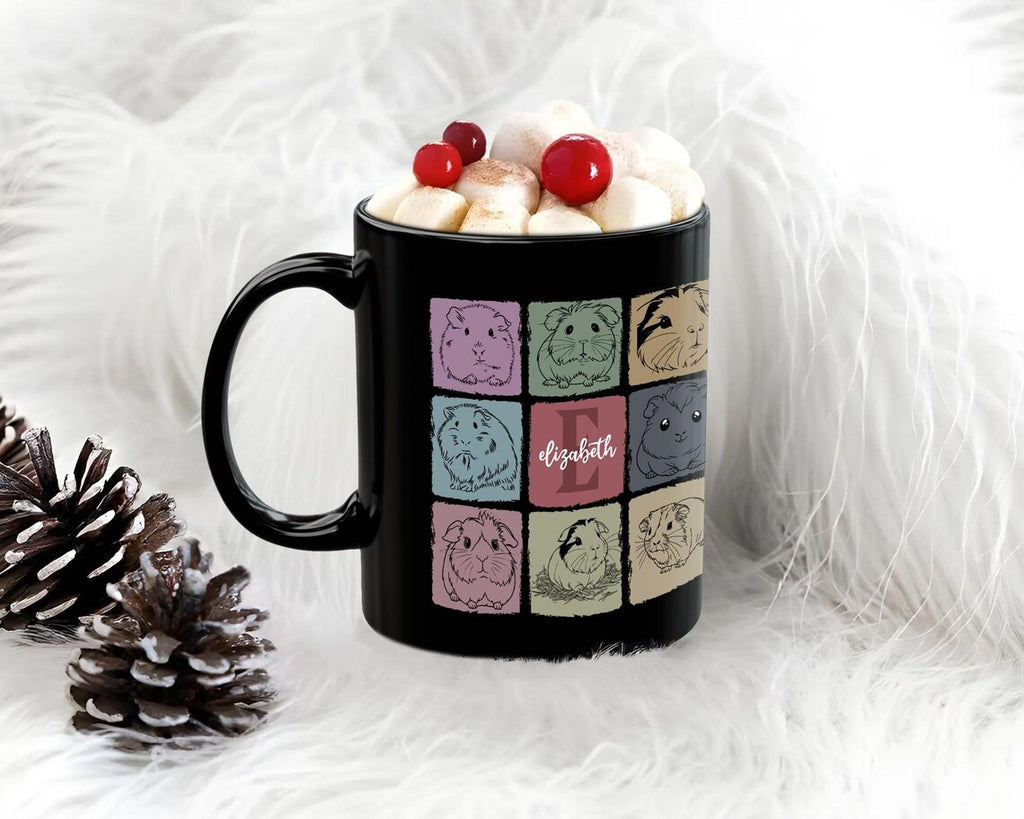 Guinea Pig Custom Initial Name Mug – Personalized Pet Lover Gift Under $25 for Her & Small Animal Fans ☕🐹